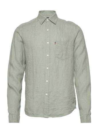 Ryan Linen Shirt Paita Rento Casual Vihreä Lexington Clothing