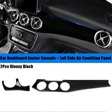 2 st Instrumentbräda Luftkonditioneringspanel List & Luftutloppspanel för Mercedes Benz W176 GLA X156 CLA