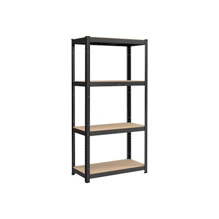 Rootz Black Load Hylly - Säilytysteline - Hyllyyksikkö - Jauhemaalattu teräs - MDF - Heavy Duty - 40cm x 80cm x 160cm
