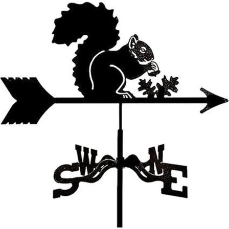 Udendørs Have Vindfløj Egern Form Vindretningsindikator Vindfløj Gave til Udendørs Bondegårdshave