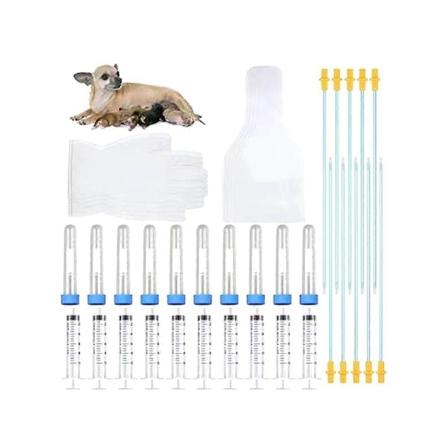 10 Set Avlssett Kunstig Inseminasjon Hundeavlsett Inseminasjon Oppdrettersett for Små og Mellomstore Rasen-WELLNGS