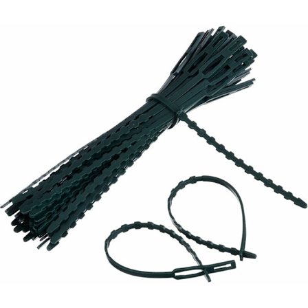 50 st justerbara växtbindningar och stöd, 170 mm x 8 mm mörkgrön