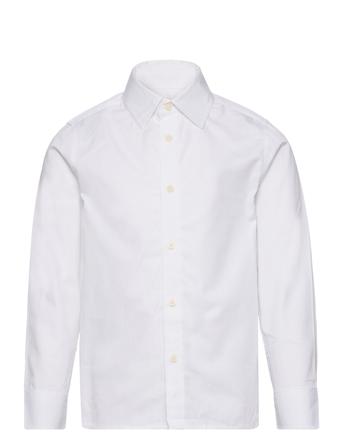 Regular-Fit Poplin Shirt Shirts Long-sleeved Shirts Hvit Mango*Betinget Tilbud