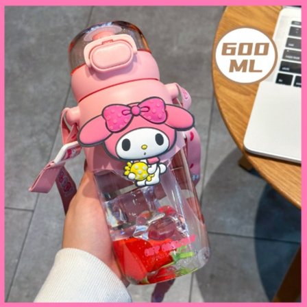 600 ml Anime Olki Kuppi Kawaii Kuromi Cinnamoroll Melody Lapsille Vedenpullo Urheilu Tee Kahvi Kuppi Keittiötarvikkeet Tyttöjen Lahjat
