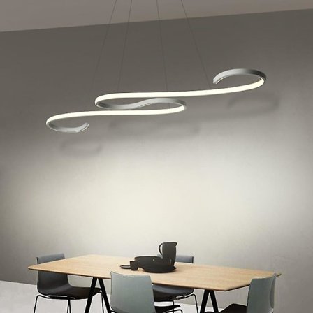 110 cm LED-riipusvalaisin, aaltomainen muoto, himmennettävä