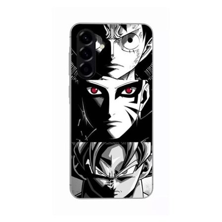 Coque - Maniacase - Samsung Galaxy A56 - Silikono - Mjuk - Anime manga svart och vitt