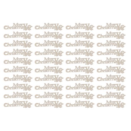 40 stk. juleordskiver i MDF-plate - julepynt til å henge på juletreet - tilbehør til jule-DIY