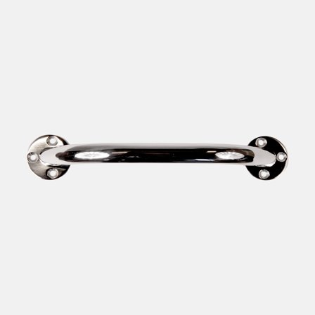 Boat handle / grab rail NOCK Goodgrip, oval profile with angled end, for screw, acid-resistant stainless steel, 330 x Ø25 mm