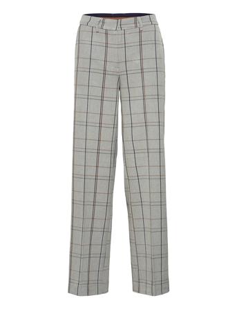 Sydneykb Wide Check Pants Grey Karen By Simonsen