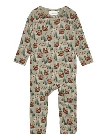 Romper Ls Bamboo Sweat Patterned Fixoni