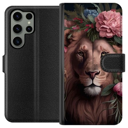Kompatibelt Lommeboketui til Samsung Samsung Galaxy S23 Ultra Blomster løver