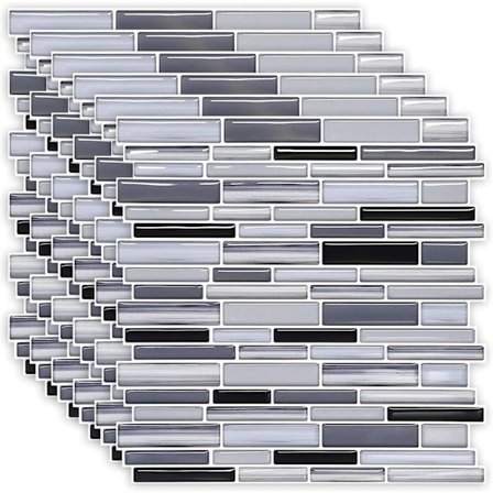 6 itseliimautuvaa laattatarraa 3D koristeelliset seinätarrat keittiöön ja kylpyhuoneeseen (6 kpl Mt1005)