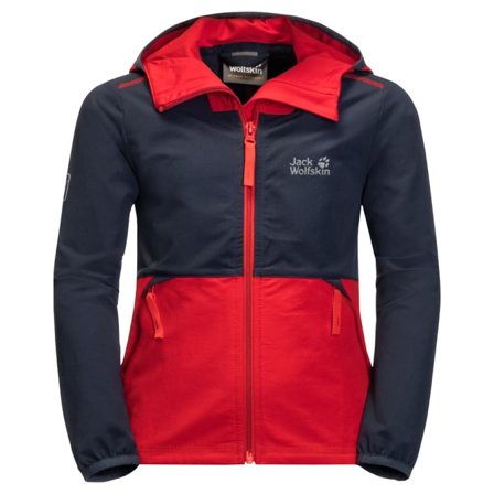 Jack Wolfskin Turbulence Boys Children unlined jackets Red 116