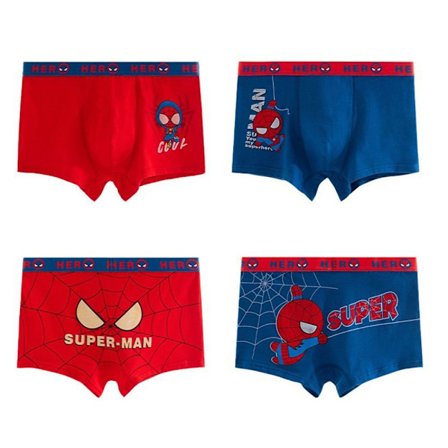 4ST Spiderman barnkalsonger Marvel Cotton Boys Trosor