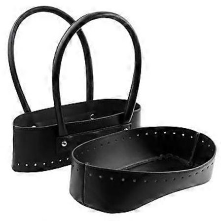 Stickning Virkning Handväska Tillverkningsset PU Läder Bottnar och Handtag Handgjorda Väsk Tillbehör för Kvinnor och Flickor Svart Svart