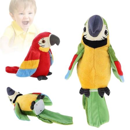 Repeat Parrot Talking Birds Moves Your Voice gåva skämt och rolig leksak imiterar Fun Red