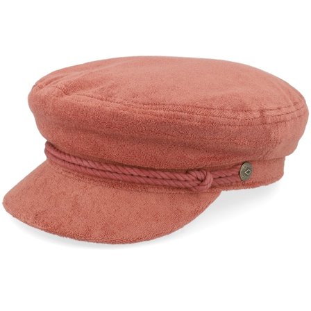 Brixton - Brown vega Czapka Z Daszkiem - Fiddler Cap Burnt Brick Terry Cloth Flat Cap @ Hatstore