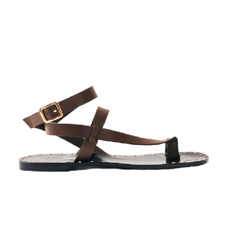 Alohas Tallula Brown Leather Sandals Sandaler Dam Brun 40