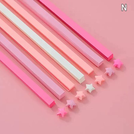 540 stk Fargeblanding Sett Stjernepapir Lykke Stjerne Origamipapir