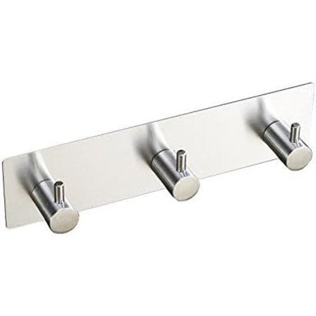 Itseliimautuva pyyhekoukku ruostumattomasta teräksestä seinäkiinnitykseen, ei porausta