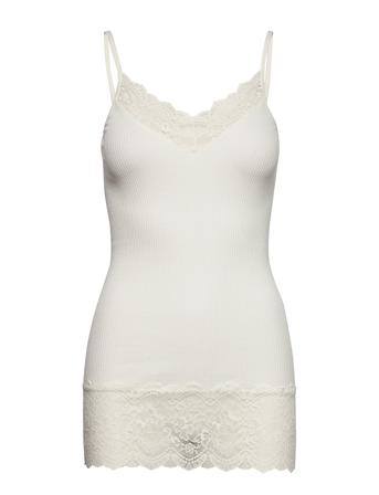 Organic Strap Top W/ Lace White Rosemunde