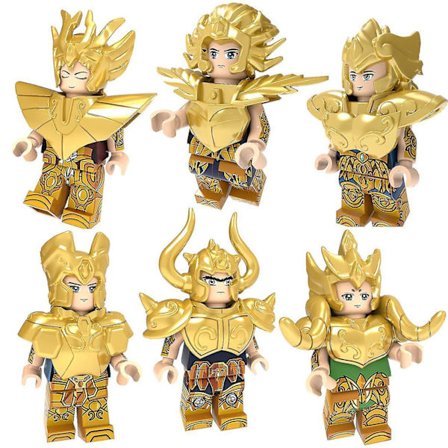 6 Pack Saint Seiya Minifigure Set Mini Action Figure Toys Kids Toy For Birthday Party Xmas Gift