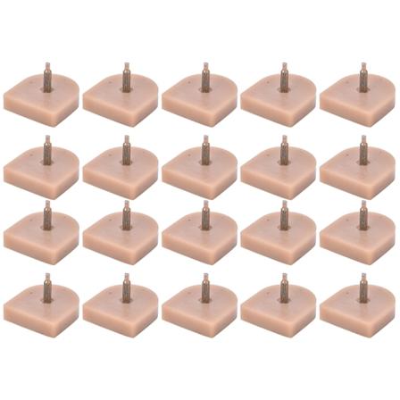 10 par højhælede tips udskiftningssko hæl dyvel skoreparation tilbehør 613 beige 19 x 20,5