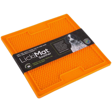 LickiMat - Klassisk smokk oransje 20 x 20 cm - Hund - Matplass & vannautomater for hund - For glupske hunder - ZOO.no