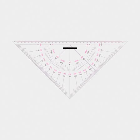 Rapporteur NOCK, 300 mm, impression bicolore, avec poignée