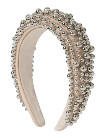 DAY ET Day Beaded Chrome Hair Band - Beige - ONE SIZE