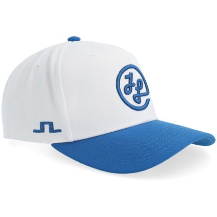J.Lindeberg - Weiss Adjustable Cap - Caddie Cap White/Royal Adjustable @ Hatstore