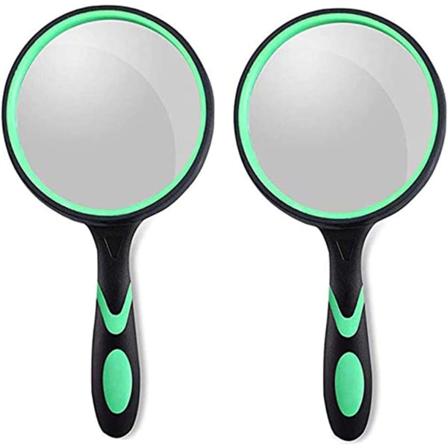 2-pak forstørrelsesglas til småbørn med håndtag - 10x75 mm til læsning, nærbilled
