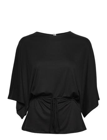 Shay Jersey Top Blouses Short-sleeved Svart Filippa K