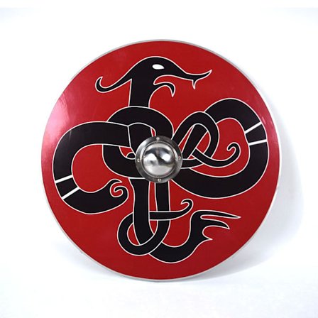 Trä Medeltida Dooms Snake Viking Shield SWE74