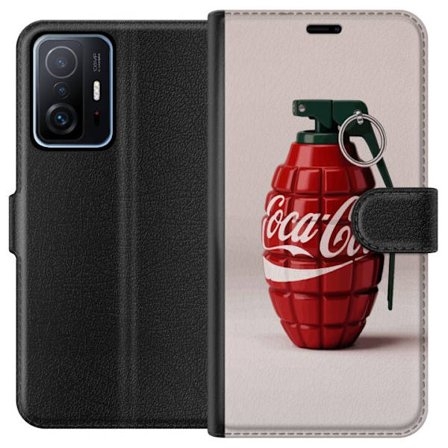 Kompatibelt Lommeboketui til Xiaomi Xiaomi 11T Kunstnerisk illustrasjon av Coca Cola granateple i rødt og grønt, pop art inspirert motiv med lekende