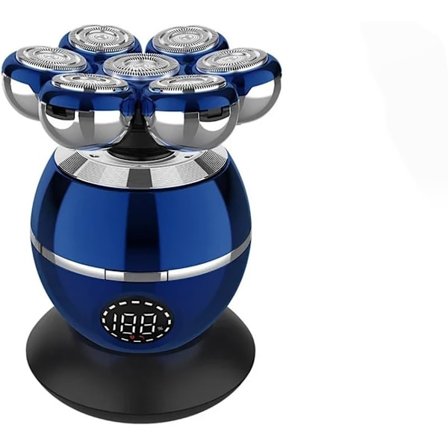 7D Elektrisk barbermaskine til mænd - 5-i-1 vandtæt skaldet hoved barbermaskine med LCD-display, USB genopladelig våd/tør barbermaskine til ansigt og 