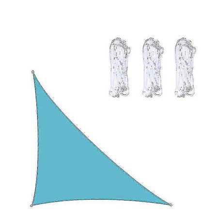 Vandtæt solsejl til haven, retvinklet trekantet solsejl baldakin UV-blok pooloverdækning vandblå Water blue 3*3*4.3m