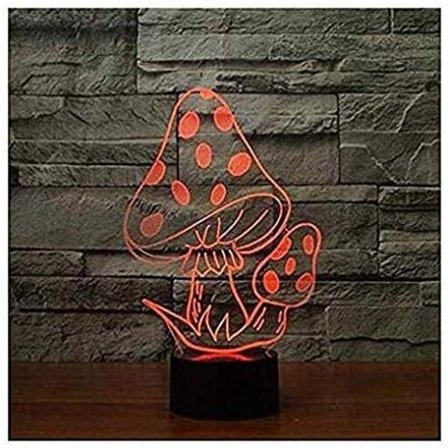 3D Soppmodell Nattlys Berøringsbord Skrivebord Optisk Illusjon Lamper 7 Farge Skiftende Lys Hjemmedekorasjon Jul Bursdagsgave