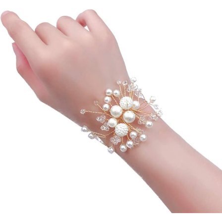 Brude brudepige håndblomst, corsage armbånd bryllupsplanlægger håndled corsage håndled blomst