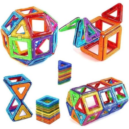 Magnetic plates tiles Tile Build with 40 pcs Magnets multicolour