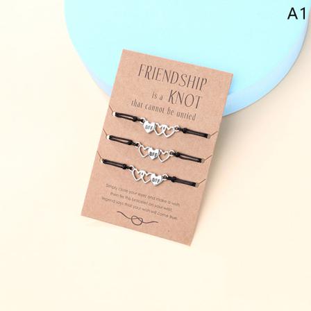 3-delat Set Mode Armband För Män Och Kvinnor Rep Heart-sha