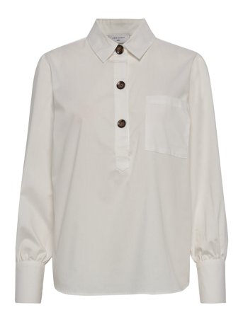 Shirt From Freequent In A Beautiful Material. The Shirt Has A Simple Silhouette Cream FREE/QUENT