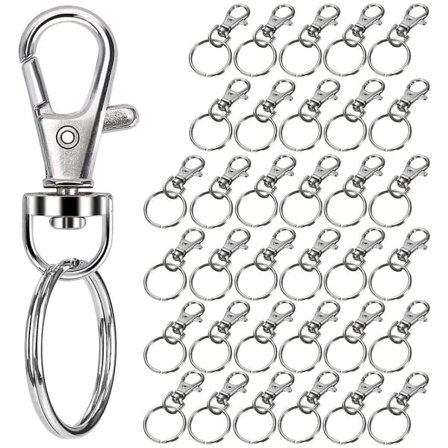 35 st nyckelringar, för nycklar, karbinhake nyckelring Metallpolering D