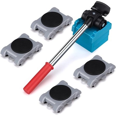 Set med 8 kraftiga möbelhjul, smidigt möbelflyttningspaket, 360-graders svänghjul, max. belastning 150 kg