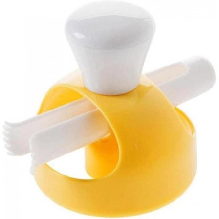 Donutform med Doppningsklämma, DIY Doughnut Cutter Keksstämpel Form Dessert Cutter Maker Form Köksbakverktyg (gul 1st)