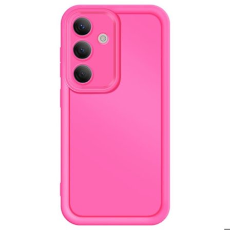 Coque för Samsung Galaxy S24 Silikon Mjuk Beröring Upphöjda Kanter Fuchsia