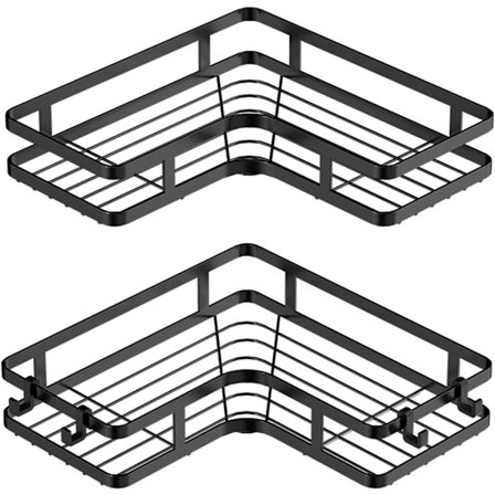 Duschhylla utan borrning, hörnhylla för dusch, duschorganiserare utan borrning, badrumstillbehör utan borrning