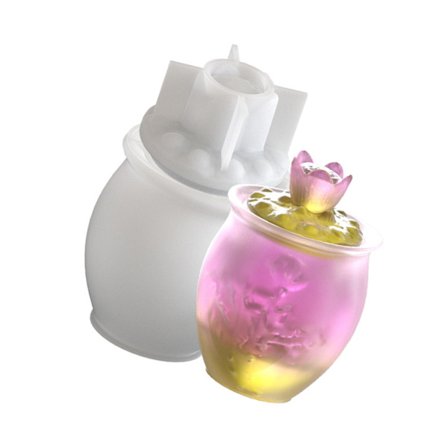 Lotusblommor Burk Silikonformar Epoxiharts Planteringsform Hemdekorationer