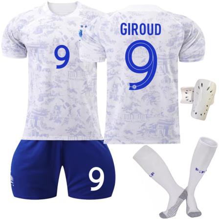 2022 Qatar World Cup Frankrike Borta Fotbollströja Set 16
