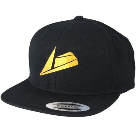 Sneakers - Svart snapback Keps - Gold Logo Black Snapback @ Hatstore
